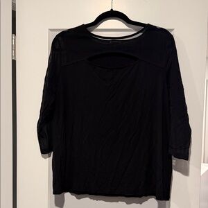 INC International Concepts Black Blouse